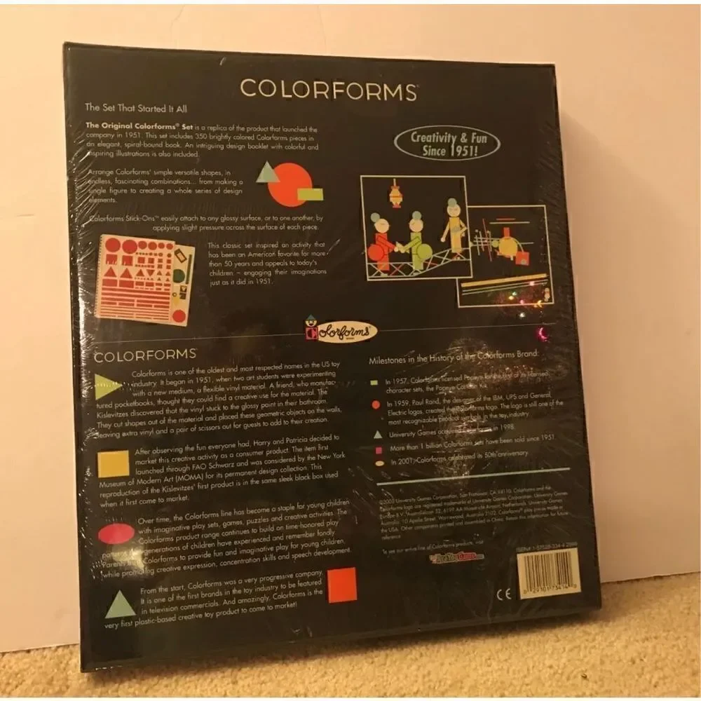 Original Classic Colorforms Re-stickable Vinyl Design 60th Anniversary Edition